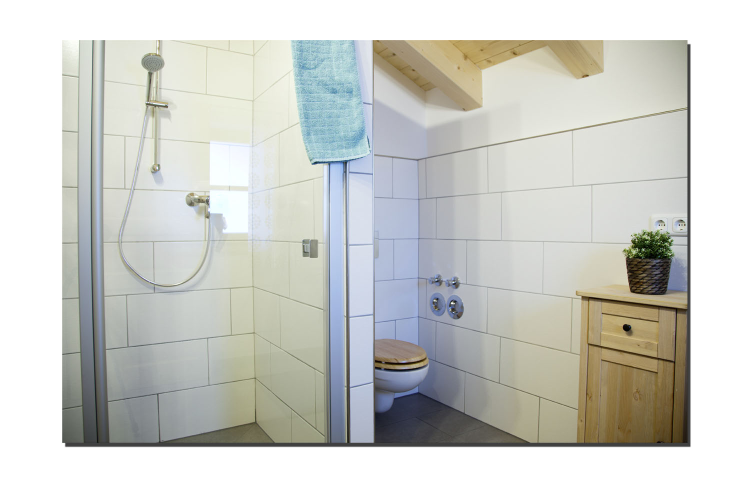 Dusche Ferienwohnung Huber Grainau
